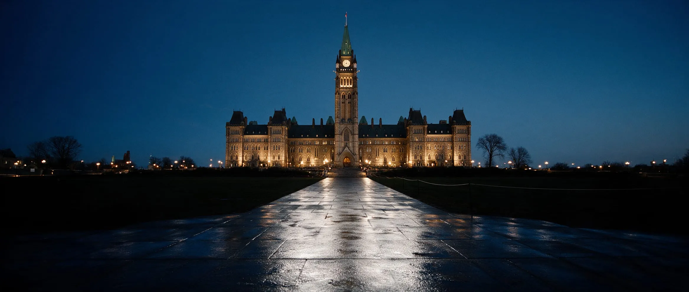 Parliament Hill at night